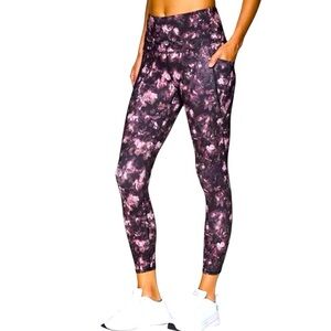 RBX Pink Floral Leggings High Waist Stretch